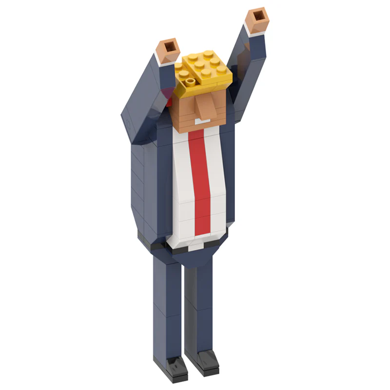 GOBRICKS MOC A1472Y02 Trump shooting version - YWOBB