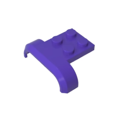 GOBRICKS GDS-90025 Mudguard 4 x 3 x 1 with Arch Curved - YWOBB