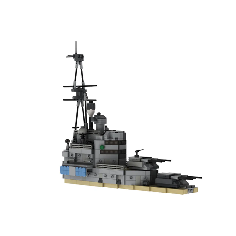 GOBRICKS MOC 67092 HMS Belfast 1939 Refit WW2 - YWOBB