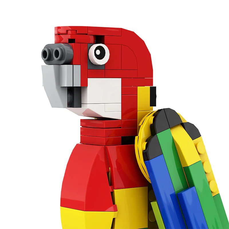 GOBRICKS MOC 143358 Eastern Rosella parrot - YWOBB