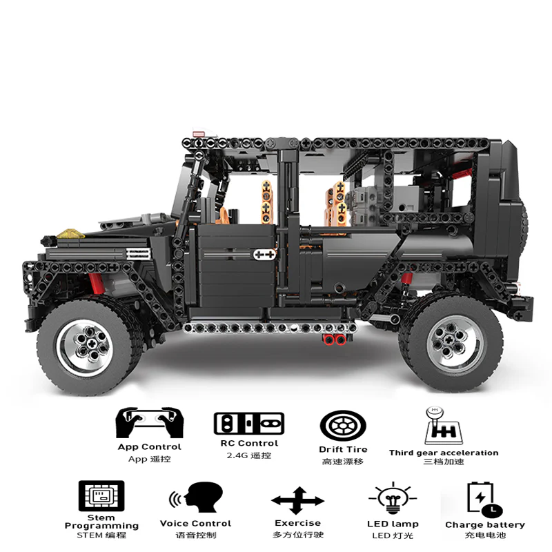 Mould King 13070 RC 1:10 Benz G65 with LED light kits - YWOBB