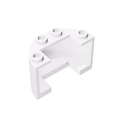 GOBRICKS GDS-1127 Cylinder Half 2 x 4 x 2 with 1 x 2 Cutout - YWOBB