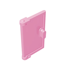 GOBRICKS GDS-793 Door 1 x 2 x 3 with Vertical Handle, Mold for Tabless Frames - YWOBB