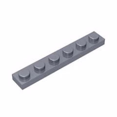 GOBRICKS GDS-505 Plate 1 x 6 - YWOBB