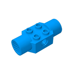 GOBRICKS GDS-1090 Brick Modified 2 x 2 with Pin Holes and 2 Rotation Joint Sockets - YWOBB