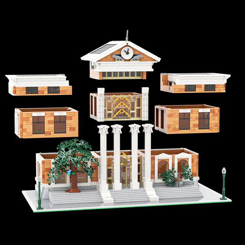 GOBRICKS MOC 138800 Modular Back to the Future Courthouse - YWOBB