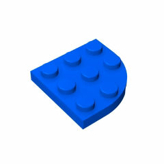 GOBRICKS GDS-570 Round Corner 3 x 3 - YWOBB
