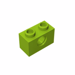 GOBRICKS GDS-623  Brick 1 x 2 with Hole - YWOBB