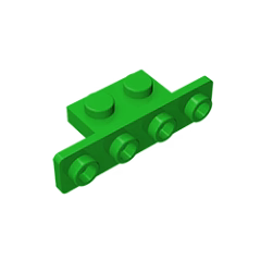 GOBRICKS GDS-638 Bracket 1 x 2 - 1 x 4 with Rounded Corners - YWOBB