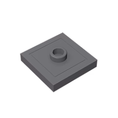 GOBRICKS GDS-805  Modified 2 x 2 with Groove and 1 Stud in Center - YWOBB