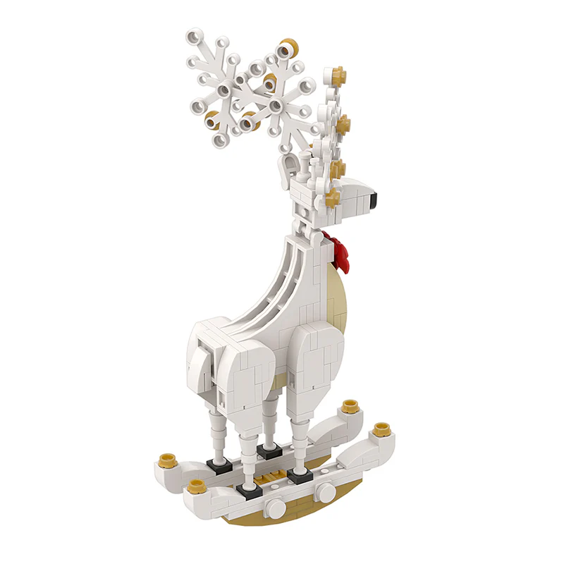 GOBRICKS MOC A0157Y03 Christmas Spirit Deer Ornament: Smart White - YWOBB
