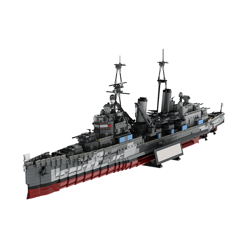 GOBRICKS MOC 67092 HMS Belfast 1939 Refit WW2 - YWOBB