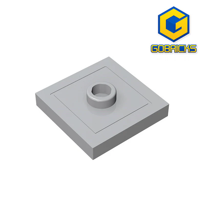 GOBRICKS GDS-805  Modified 2 x 2 with Groove and 1 Stud in Center - YWOBB