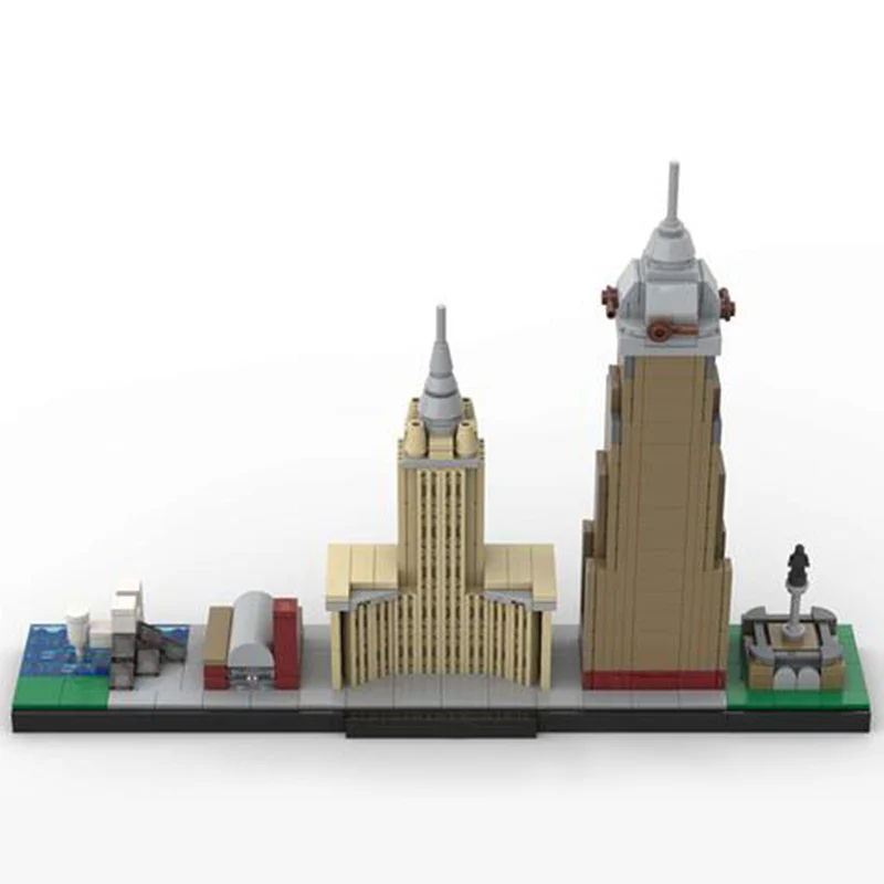 GOBRICKS MOC 127113 Cleveland Skyline - YWOBB
