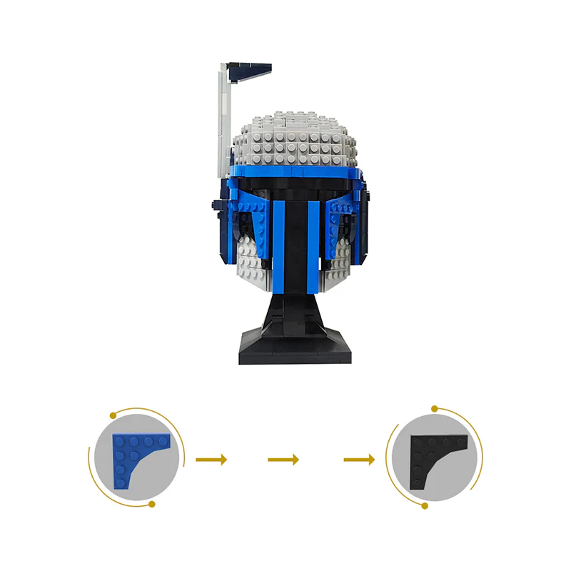 GOBRICKS MOC 46502 Jango Fett Helmet Bust - YWOBB