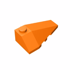 GOBRICKS GDS-754 Wedge 4 x 2 Triple Right - YWOBB