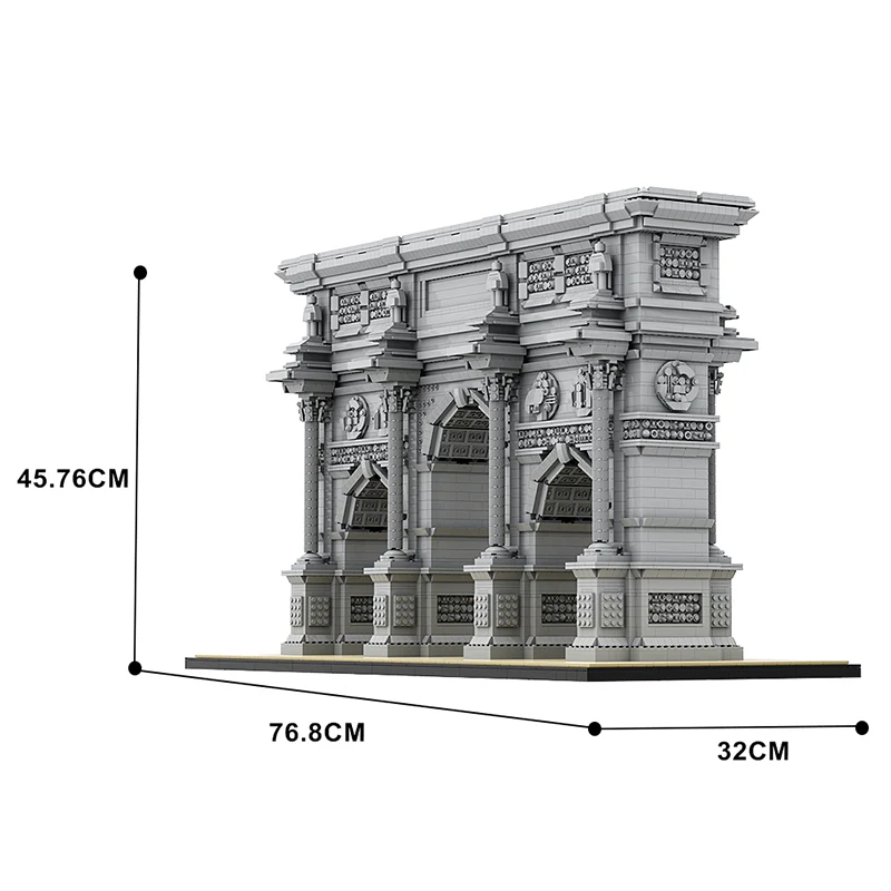 GOBRICKS MOC A0897 Arc de Triomphe - YWOBB