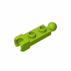 GOBRICKS GDS-904 Plate, Modified 1 x 2 with Tow Ball and Small Tow Ball Socket on Ends - YWOBB