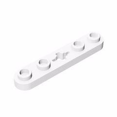 GOBRICKS GDS-900 Plate 1 x 5 with Smooth Ends, 4 Studs and Center Axle Hole - YWOBB