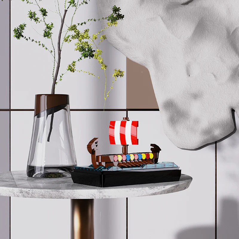 MOC C9157 Small Viking Ship - YWOBB