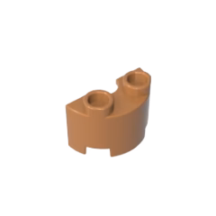 GOBRICKS GDS-90040 Cylinder Half 1 x 2 x 1 - YWOBB