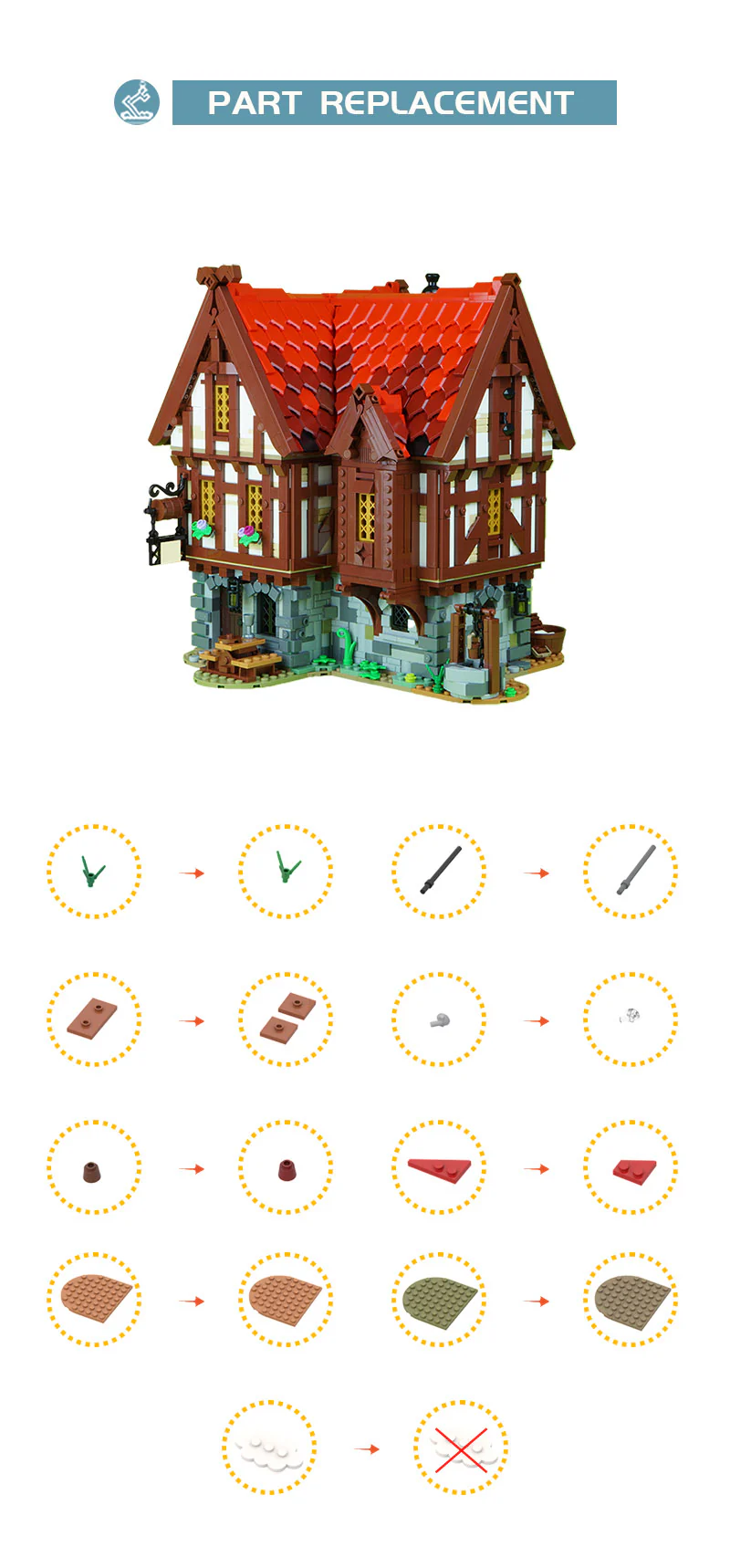 MOC 72838 Medieval Tavern - YWOBB