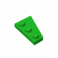 GOBRICKS GDS-546  Plate 3 x 2 Left - YWOBB