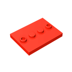 GOBRICKS GDS-980 Modified 3 x 4 with 4 Studs in Center - YWOBB