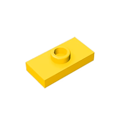 GOBRICKS GDS-803  Modified 1 x 2 with 1 Stud with Groove and Bottom Stud Holder - YWOBB