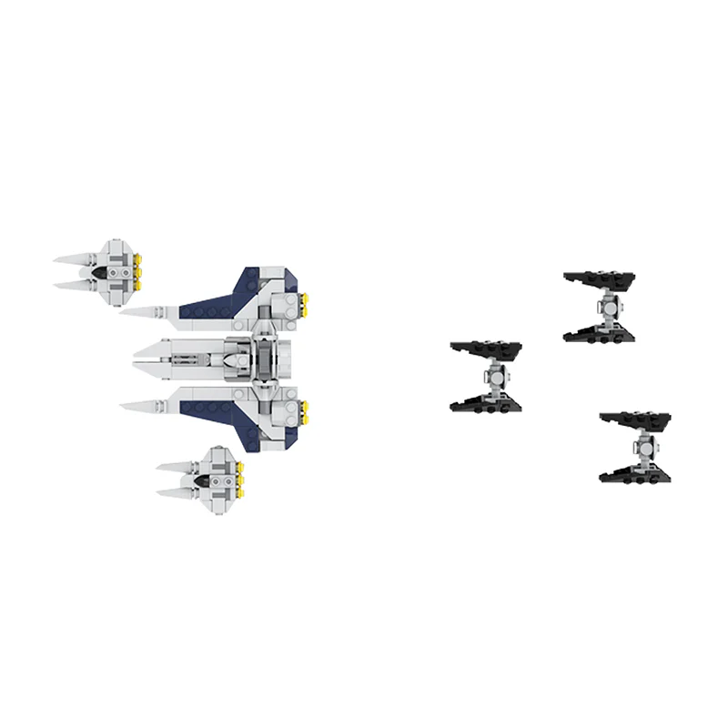 GOBRICKS MOC 146080 Mandalorian Fleet & Interceptors - YWOBB