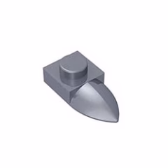 GOBRICKS GDS-870  Modified 1 x 1 with Tooth Horizontal - YWOBB