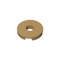 GOBRICKS GDS-965 Round 2 x 2 with Hole - YWOBB
