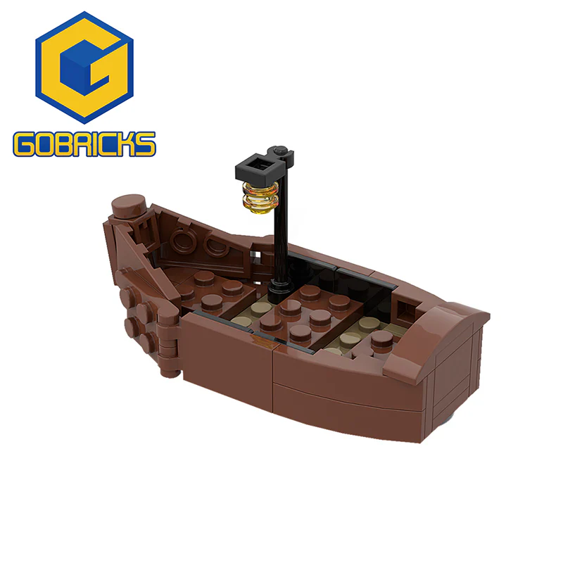 GOBRICKS MOC 56225 Rowing Boat Add on for 2bricks Boathouse MOC - YWOBB