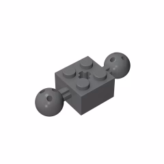 GOBRICKS GDS-977 Brick Modified 2 x 2 with Balls with Holes and Axle Hole - YWOBB
