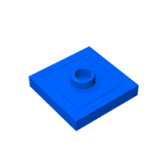 GOBRICKS GDS-805  Modified 2 x 2 with Groove and 1 Stud in Center - YWOBB