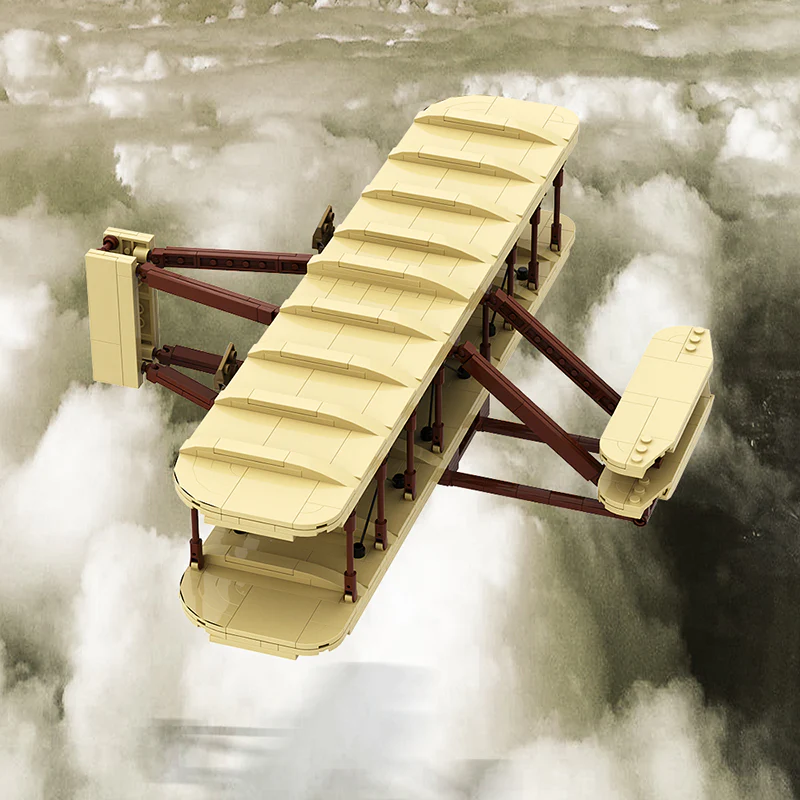 GOBRICKS MOC A0979 wright plane - YWOBB