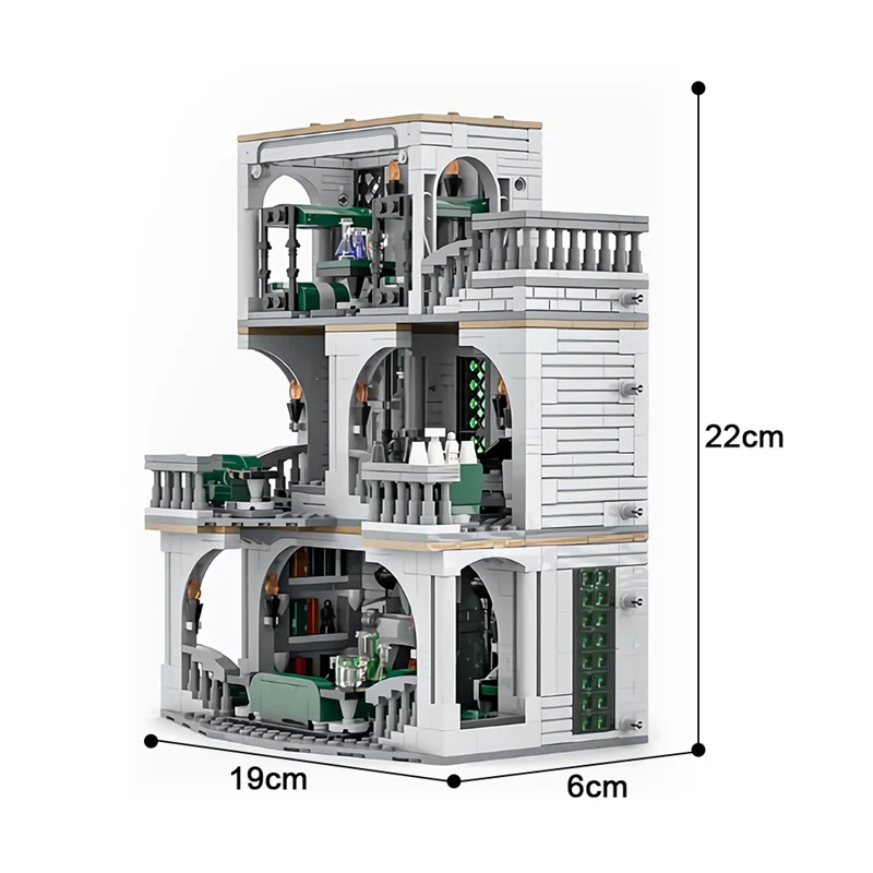 GOBRICKS MOC 154155 Slytherin Common Room and Dorm - YWOBB