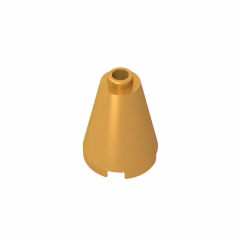 GOBRICKS GDS-746 Cone 2 x 2 x 2 - Open Stud - YWOBB