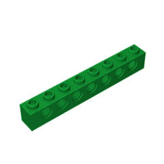 GOBRICKS GDS-627  Brick 1 x 8 with Holes - YWOBB