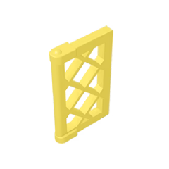 GOBRICKS GDS-790 Pane for Window 1 x 2 x 3 Lattice with Thick Corner Tabs - YWOBB