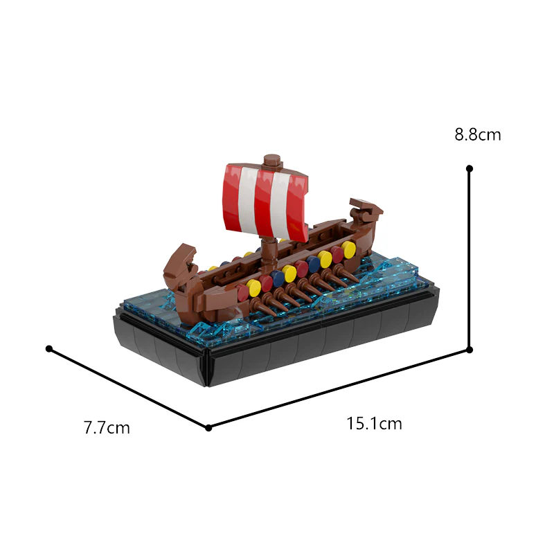 MOC C9157 Small Viking Ship - YWOBB