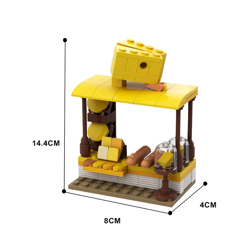GOBRICKS MOC 137992 Cheese Stand - YWOBB