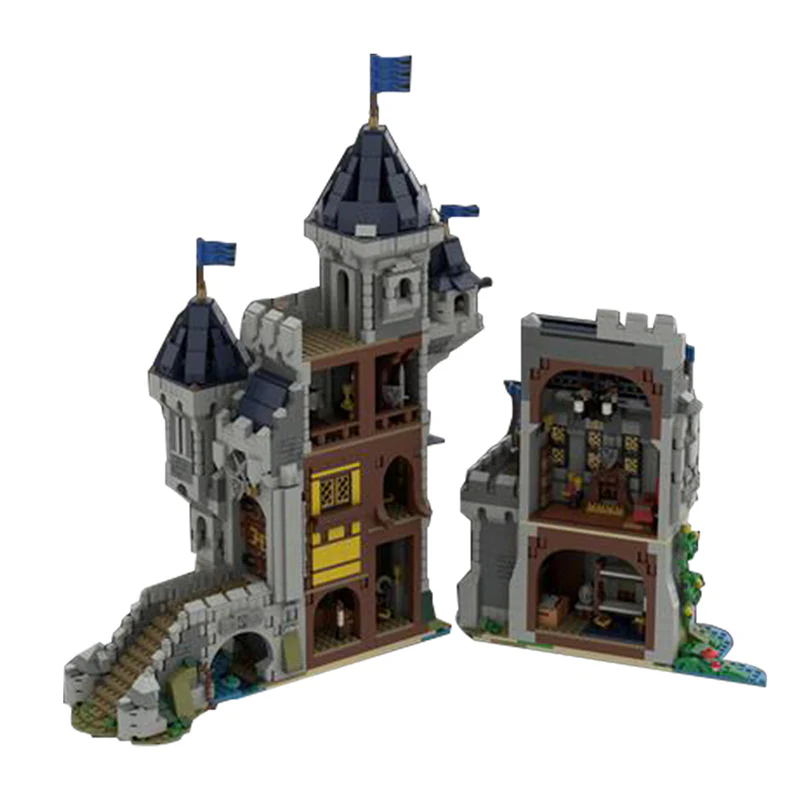 GOBRICKS MOC 101775 Black Falcon Knight's Castle - YWOBB