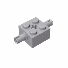 GOBRICKS GDS-954 Brick, Modified 2 x 2 with Pins and Axle Hole - YWOBB