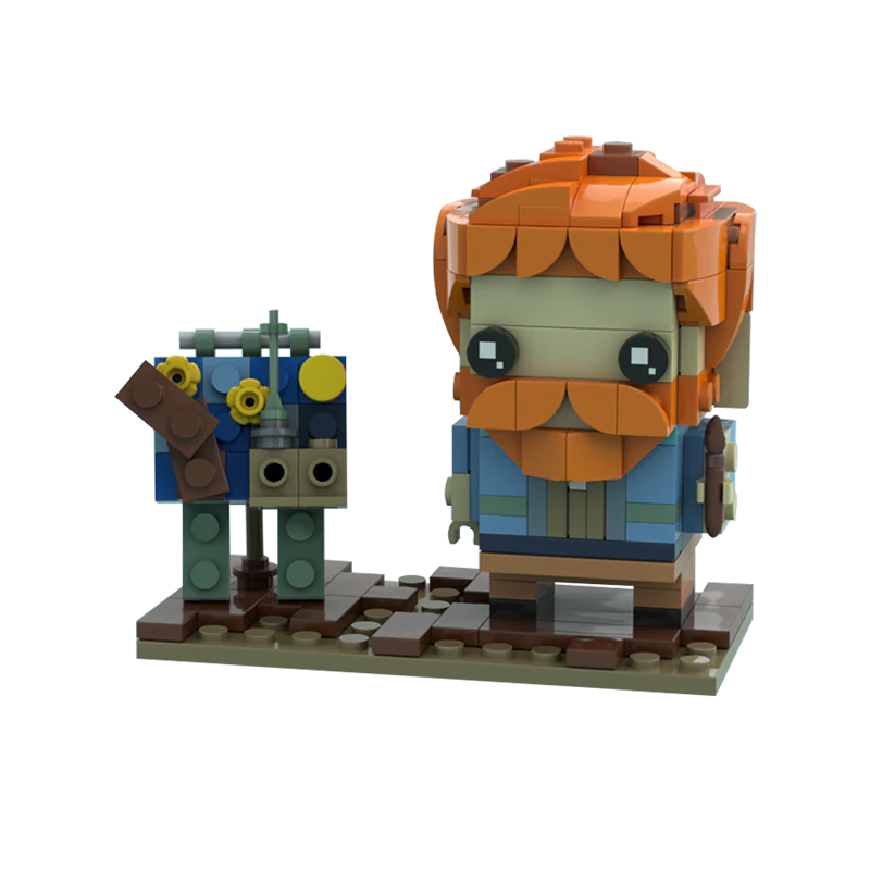 GOBRICKS MOC 74161 Vincent van Gogh Brickheadz - YWOBB