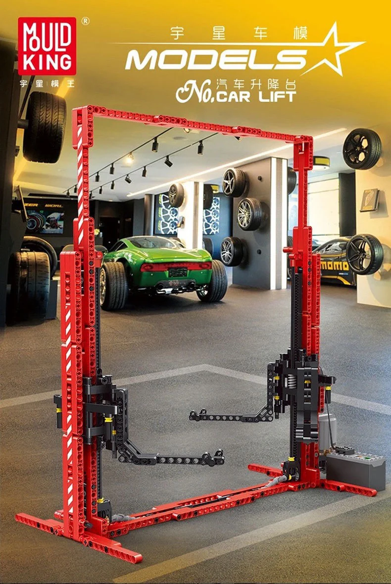 Mould King 13053 Motorized Car Lift - YWOBB