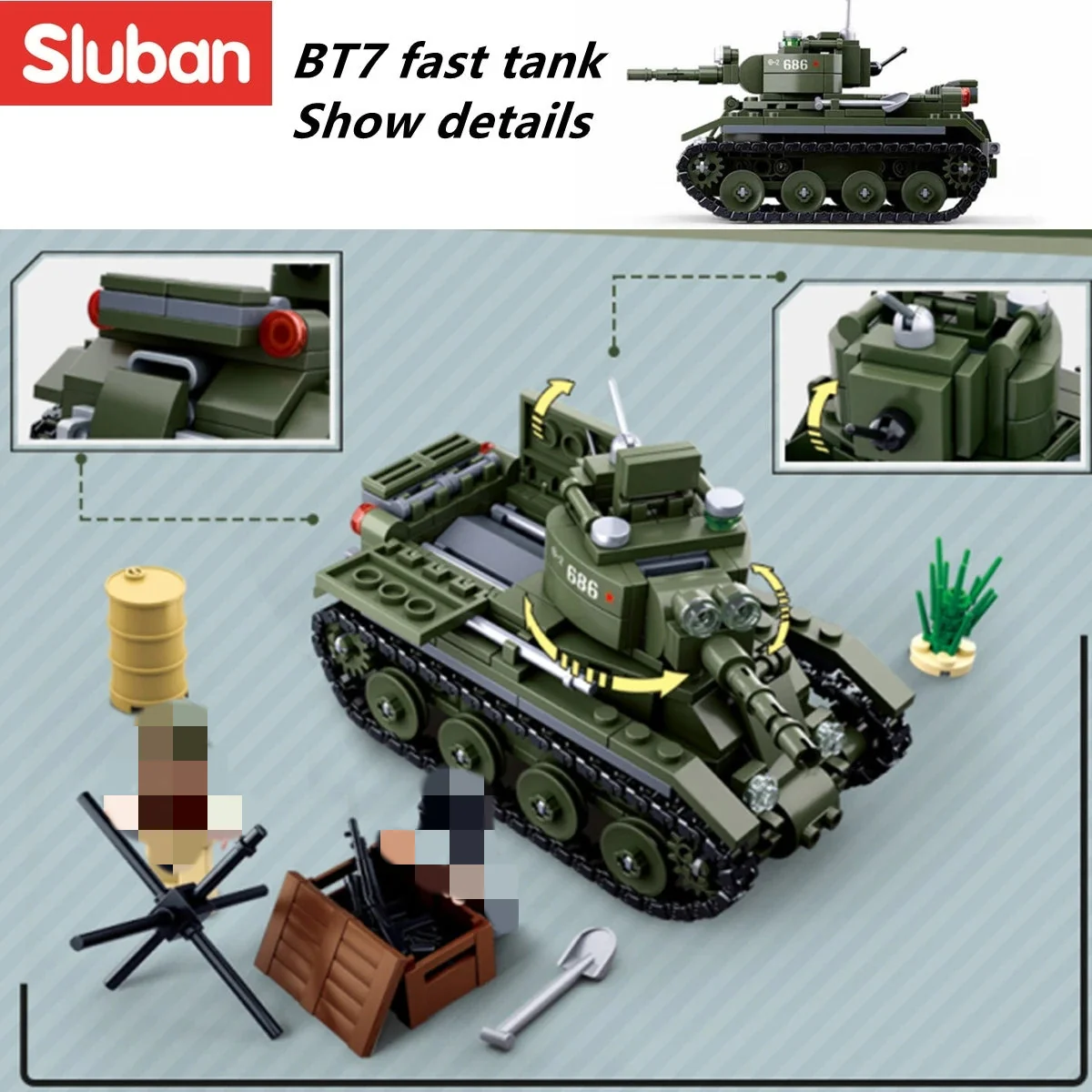 SLUBAN M38-B0686N BT 7 Cavalry Tank - YWOBB