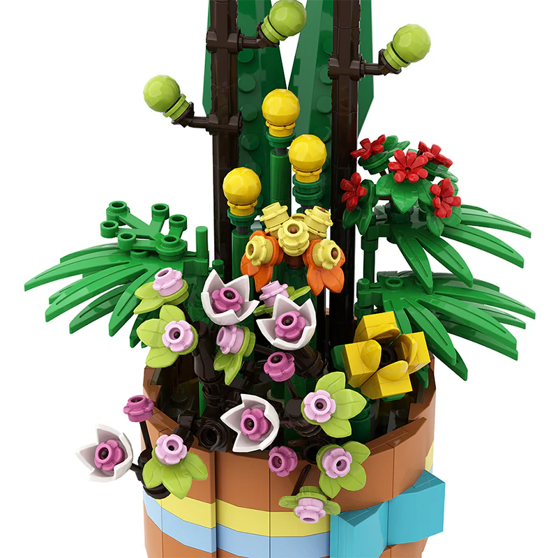 GOBRICKS MOC 149107 Flower Basket - YWOBB