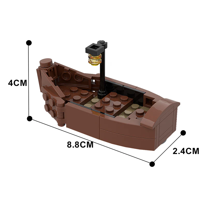 GOBRICKS MOC 56225 Rowing Boat Add on for 2bricks Boathouse MOC - YWOBB
