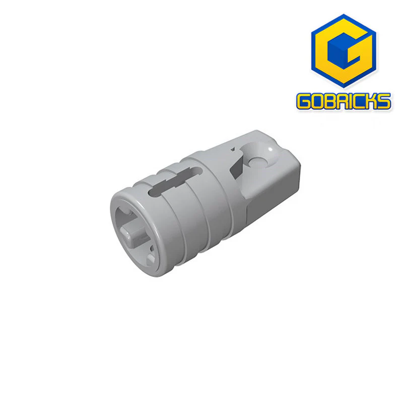 GOBRICKS GDS-1218 Hinge Cylinder 1 x 2 Locking with 1 Finger and Axle Hole on Ends with Slots - YWOBB